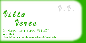 villo veres business card